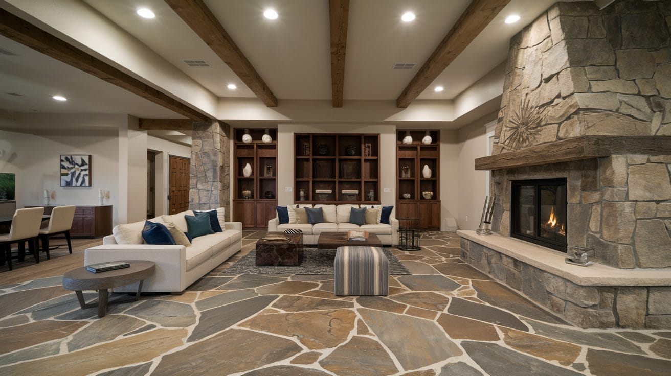 natural stone basement flooring