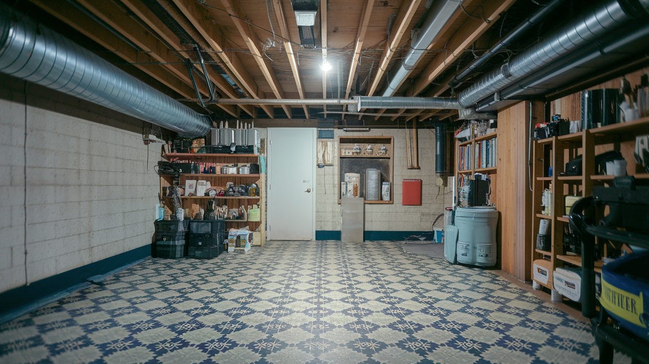 sheet vinyl basement flooring