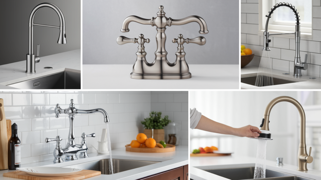 types of kitchen faucets
