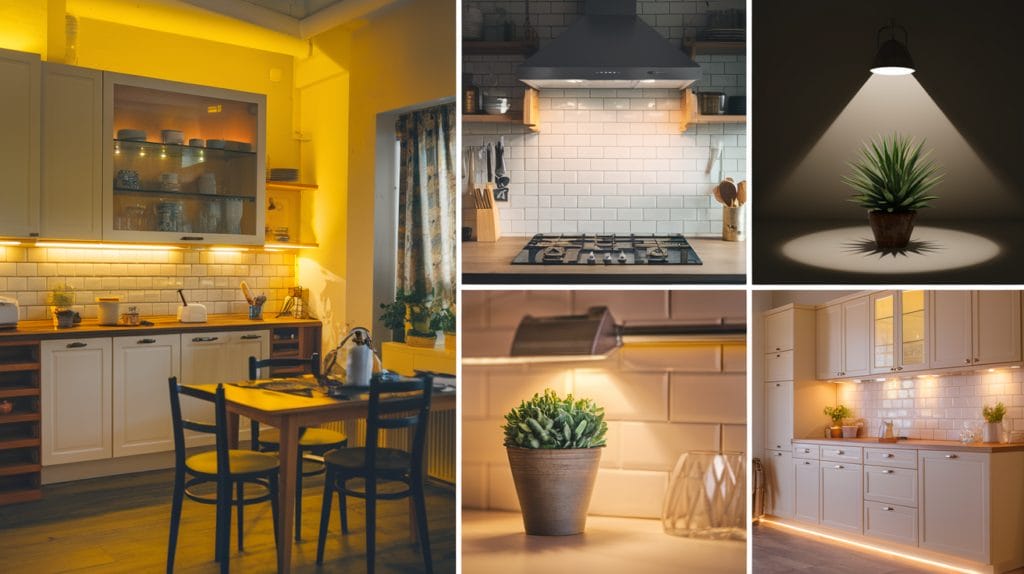 types of kitchen lighting